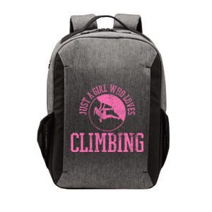 Girl Rock Climbing Bouldering Climber Vector Backpack