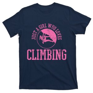 Girl Rock Climbing Bouldering Climber T-Shirt