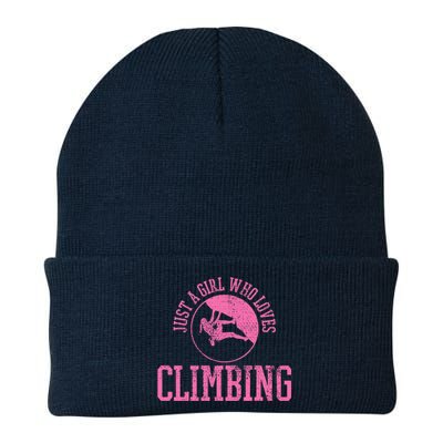 Girl Rock Climbing Bouldering Climber Knit Cap Winter Beanie