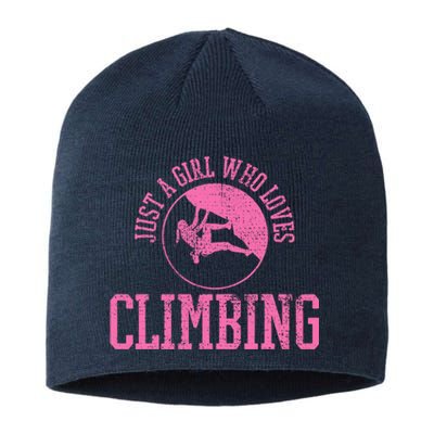 Girl Rock Climbing Bouldering Climber Sustainable Beanie