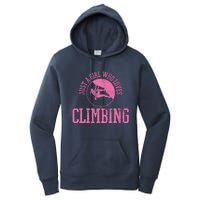 Girl Rock Climbing Bouldering Climber Women's Pullover Hoodie