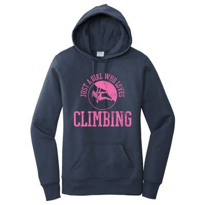 Girl Rock Climbing Bouldering Climber Women's Pullover Hoodie