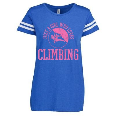 Girl Rock Climbing Bouldering Climber Enza Ladies Jersey Football T-Shirt