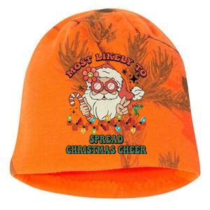 Groovy Retro Christmas Most Likely To Spread Christmas Cheer Gift Kati - Camo Knit Beanie