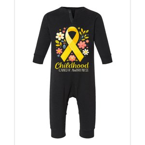 Gold Ribbon Childhood Cancer Awareness Infant Fleece One Piece