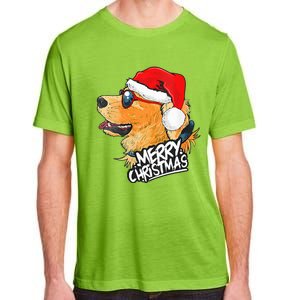 Golden Retriever Christmas Sweater Santa Xmas Dog  Adult ChromaSoft Performance T-Shirt