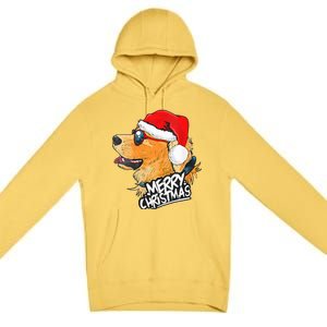 Golden Retriever Christmas Sweater Santa Xmas Dog  Premium Pullover Hoodie