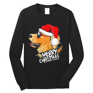 Golden Retriever Christmas Sweater Santa Xmas Dog  Long Sleeve Shirt