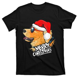 Golden Retriever Christmas Sweater Santa Xmas Dog  T-Shirt