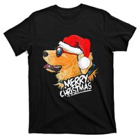 Golden Retriever Christmas Sweater Santa Xmas Dog  T-Shirt