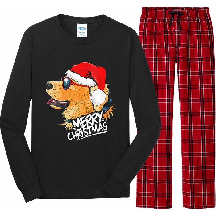 Golden Retriever Christmas Sweater Santa Xmas Dog  Long Sleeve Pajama Set