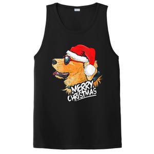 Golden Retriever Christmas Sweater Santa Xmas Dog  PosiCharge Competitor Tank