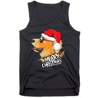 Golden Retriever Christmas Sweater Santa Xmas Dog  Tank Top