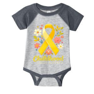 Gold Ribbon Childhood Cancer Awareness Infant Baby Jersey Bodysuit