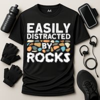 Geology , Rock Collector , Geologist Stone Cooling Performance Crew T-Shirt