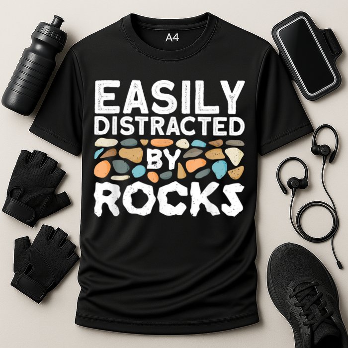 Geology , Rock Collector , Geologist Stone Cooling Performance Crew T-Shirt