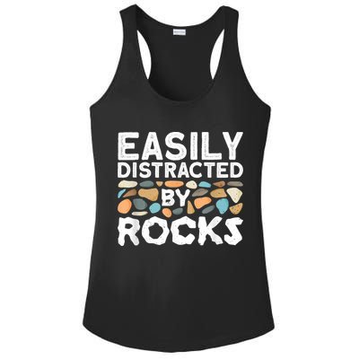 Geology , Rock Collector , Geologist Stone Ladies PosiCharge Competitor Racerback Tank