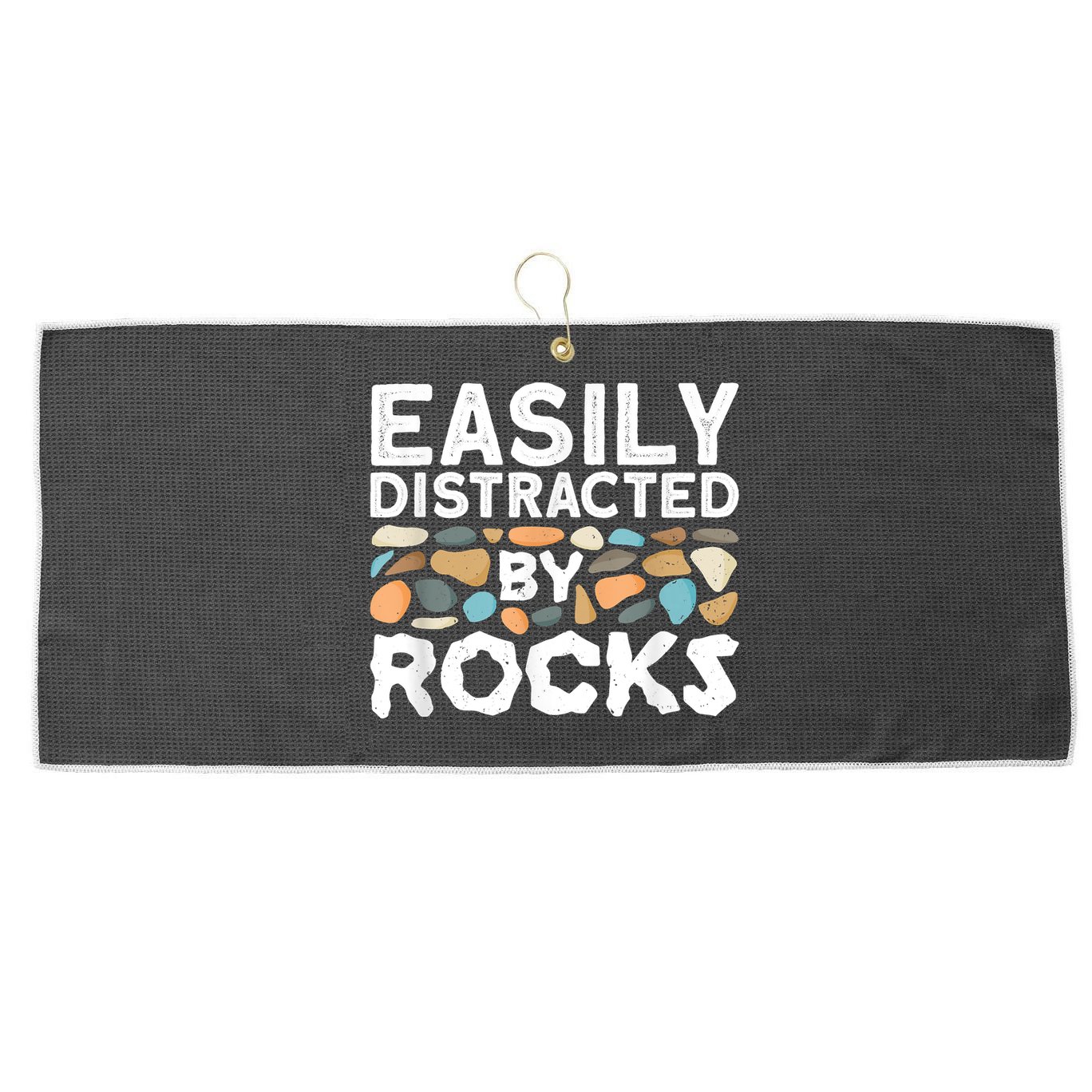 Geology , Rock Collector , Geologist Stone Large Microfiber Waffle Golf Towel