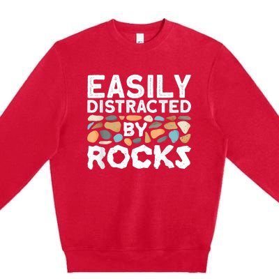 Geology , Rock Collector , Geologist Stone Premium Crewneck Sweatshirt