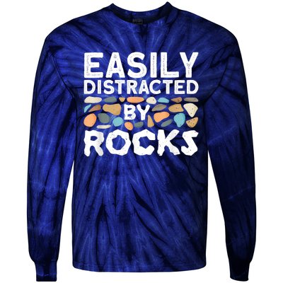 Geology , Rock Collector , Geologist Stone Tie-Dye Long Sleeve Shirt