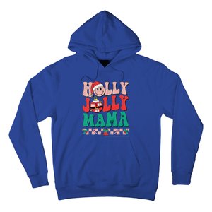 Groovy Retro Christmas Hippie Have A Holly Xmas Jolly Mama Hoodie