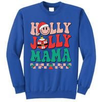 Groovy Retro Christmas Hippie Have A Holly Xmas Jolly Mama Sweatshirt