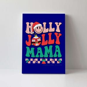 Groovy Retro Christmas Hippie Have A Holly Xmas Jolly Mama Canvas