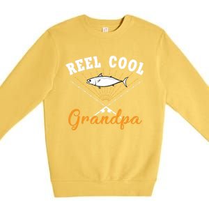 Great Reel Cool Grandpa Fishing Gift Premium Crewneck Sweatshirt