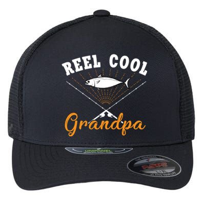 Great Reel Cool Grandpa Fishing Gift Flexfit Unipanel Trucker Cap