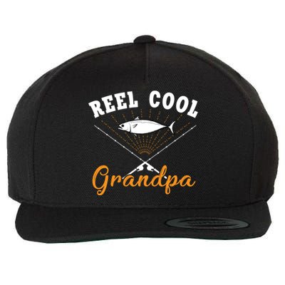 Great Reel Cool Grandpa Fishing Gift Wool Snapback Cap