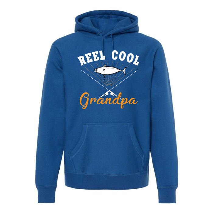 Great Reel Cool Grandpa Fishing Gift Premium Hoodie