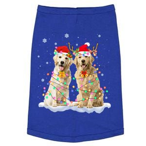 Golden Retriever Christmas Santa Hat Reindeer Lights Pajama Gift Doggie Tank