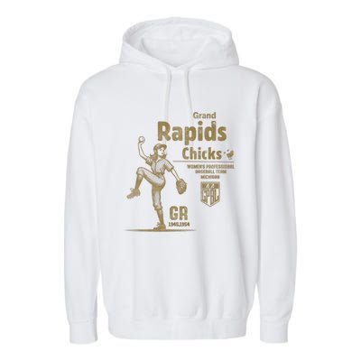 Grand Rapids Chicks Professional Women Baseball Garment-Dyed Fleece Hoodie