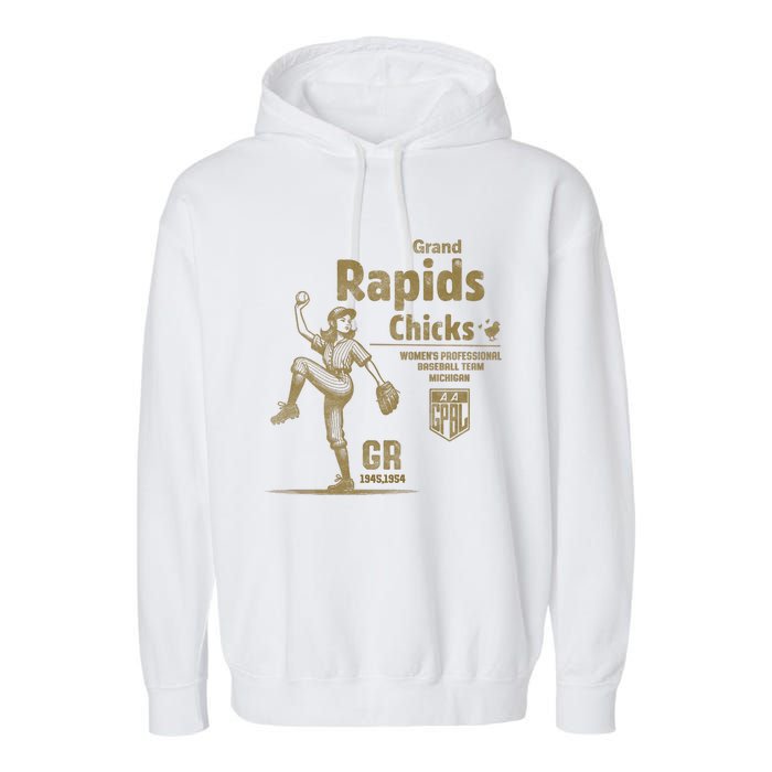 Grand Rapids Chicks Professional Women Baseball Garment-Dyed Fleece Hoodie