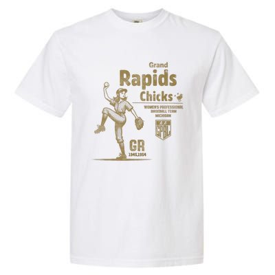 Grand Rapids Chicks Professional Women Baseball Garment-Dyed Heavyweight T-Shirt