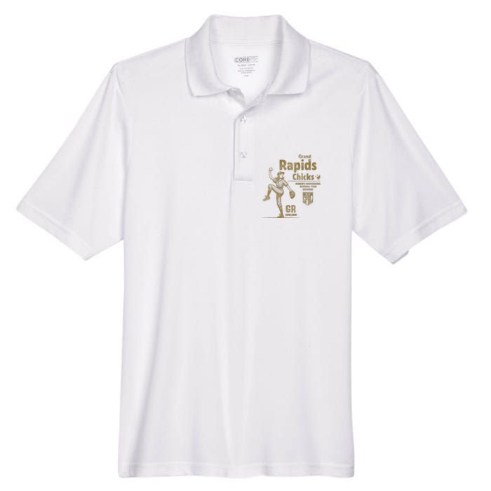 Grand Rapids Chicks Professional Women Baseball Men's Origin Performance Pique Polo