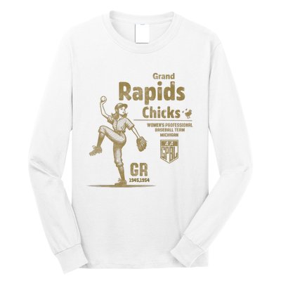 Grand Rapids Chicks Professional Women Baseball Long Sleeve Shirt