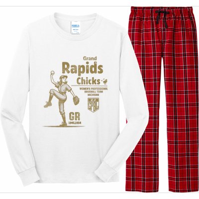 Grand Rapids Chicks Professional Women Baseball Long Sleeve Pajama Set