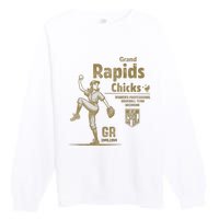 Grand Rapids Chicks Professional Women Baseball Premium Crewneck Sweatshirt