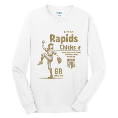 Grand Rapids Chicks Professional Women Baseball Tall Long Sleeve T-Shirt