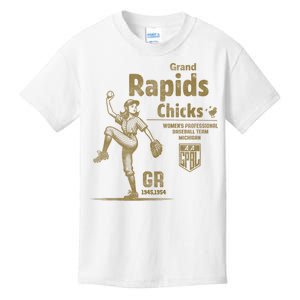 Grand Rapids Chicks Professional Women Baseball Kids T-Shirt