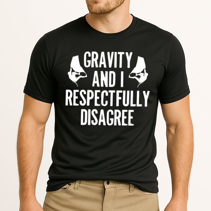 Gravity Rock Climbing Bouldering Climber Climb Mountain Funny Gift Cooling Performance Crew T-Shirt