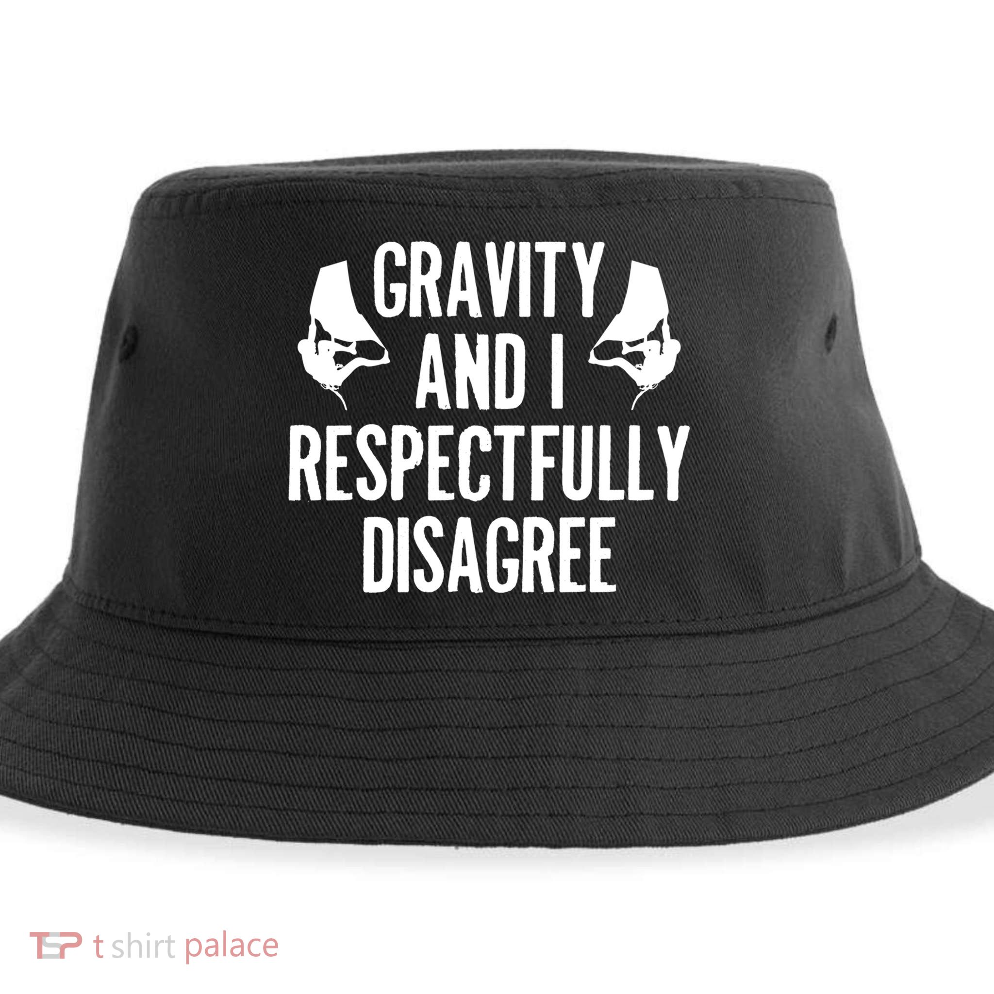 Gravity Rock Climbing Bouldering Climber Climb Mountain Funny Gift Sustainable Bucket Hat
