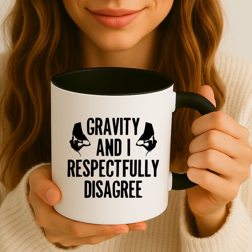 Gravity Rock Climbing Bouldering Climber Climb Mountain Funny Gift Mug