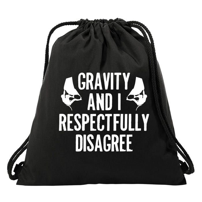 Gravity Rock Climbing Bouldering Climber Climb Mountain Funny Gift Drawstring Bag