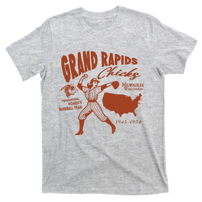 Grand Rapids Chicks Professional Women Baseball Team T-Shirt