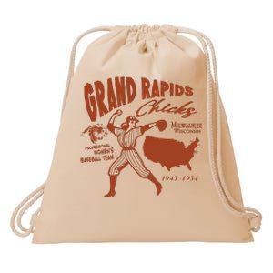 Grand Rapids Chicks Professional Women Baseball Team Drawstring Bag