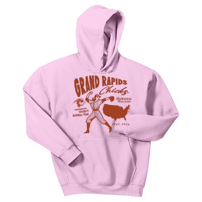 Grand Rapids Chicks Professional Women Baseball Team Kids Hoodie