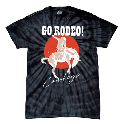 Go Rodeo Country Vintage Rodeo Cowgirl Tie-Dye T-Shirt