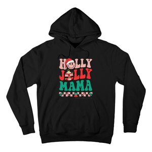 Groovy Retro Christmas Hippie Have A Holly Xmas Jolly Mama Hoodie